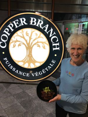 Bowls are happiness, greens, rice and quinoa mix, marinated tofu, and lots of veggies at Copper Branch - 600 Maisonneuve W/O in Montreal