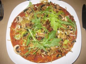 Coco cheese pizza at Miobio in Valencia