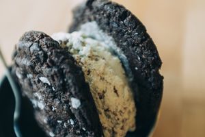 Mint chocolate chip with sea salt dark chocolate cookie at The Cookie Counter in Seattle
