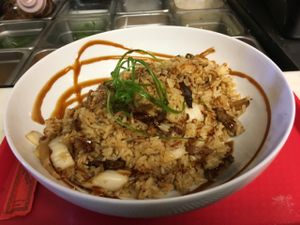 fakin bacon kimchi krunk rice at Krunkwich Ramen House in Des Moines