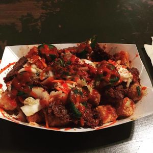 Evil Vegan Tots at Krunkwich Ramen House in Des Moines