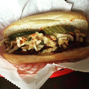 Vegan Burnt Ends Sandwich at Krunkwich Ramen House in Des Moines