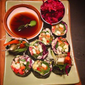 Vegetable nori roll at Real Food in Viera