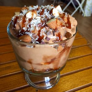 homemade almond joy vegan ice cream at Real Food in Viera