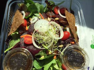 roasted beet salad (no cheese) at Real Food in Viera
