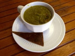 cream of broccoli soup (vegan) at Real Food in Viera