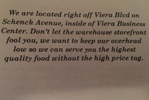    at Real Food in Viera