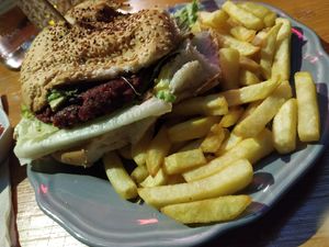 Vegan burger at D.Sanchez Fresh Food in Fuerteventura