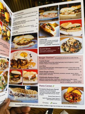 Menu at Pika's Cafe in Guam