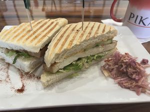 Grilled Tofu Banh Mi on Ciabatta!  at Pika's Cafe in Guam