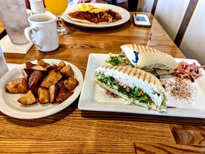 Fried potatoes and veggie sandwich at Pika's Cafe in Guam