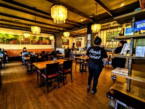 Indoor view at Pika's Cafe in Guam