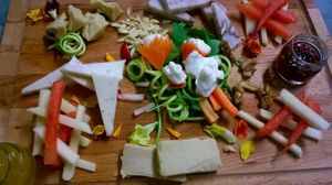 Vegan cheese board at Gorilla Bianco in Querceta