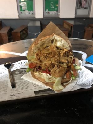 Vegan Döner with extra grilled vegetables   at Zum Drehspiess in Osnabruck