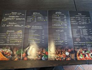 Speisekarte at Zum Drehspiess in Osnabruck