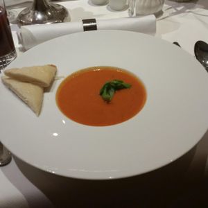 Creamy tomato soup with croutons  at Holiday Inn Unterhaching in Munich