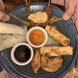 Mixed Starters at Golden Lotus Vegan in Newtown
