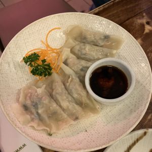 Dumplings at Golden Lotus Vegan in Newtown