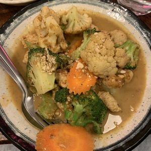 Satay Veggies at Golden Lotus Vegan in Newtown