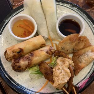 Mixed Appetisers  at Golden Lotus Vegan in Newtown