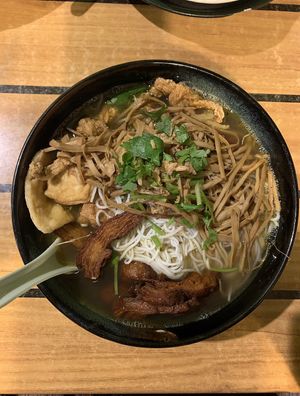 Noodle dish  at Golden Lotus Vegan in Newtown