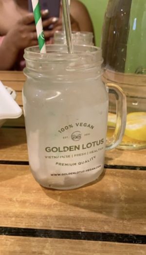 Coconut juice  at Golden Lotus Vegan in Newtown