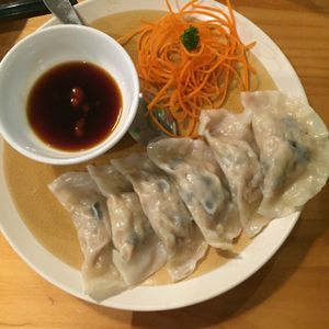 steamed dumplings at Golden Lotus Vegan in Newtown