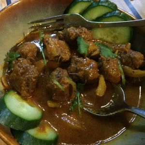 beef rendang at Golden Lotus Vegan in Newtown