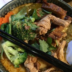 laksa at Golden Lotus Vegan in Newtown