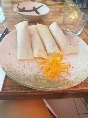 Duck pancakes at Golden Lotus Vegan in Newtown