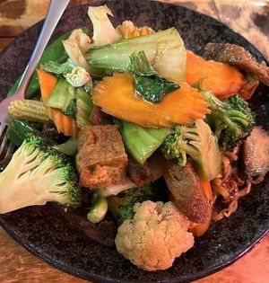 Stir Fry Noodles at Golden Lotus Vegan in Newtown