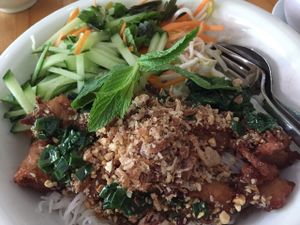 Bun salad at Golden Lotus Vegan in Newtown