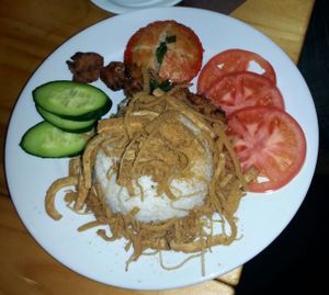 Broken Rice at Golden Lotus Vegan in Newtown