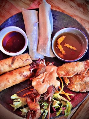 Mixed Appetisers Plate  at Golden Lotus Vegan in Newtown