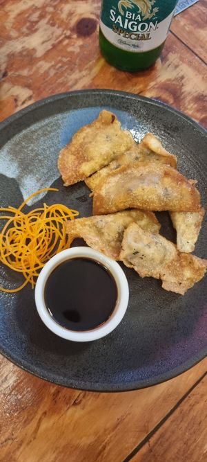 Dumplings at Golden Lotus Vegan in Newtown