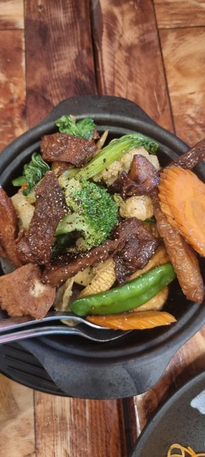 Hot pot at Golden Lotus Vegan in Newtown