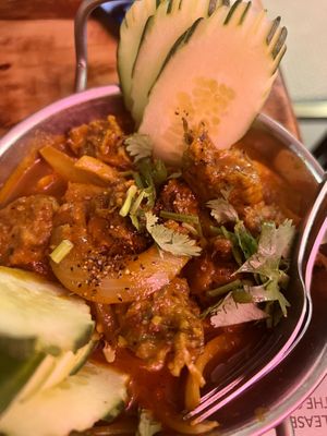 Chicken curry  at Golden Lotus Vegan in Newtown