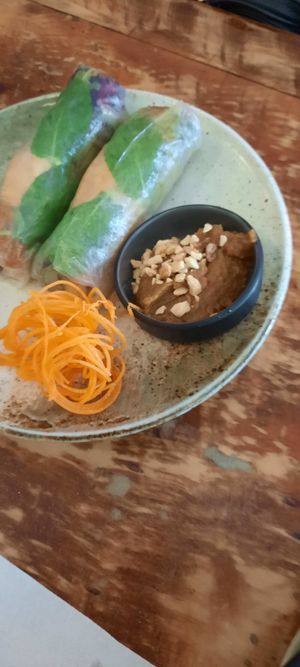 Fresh spring rolls at Golden Lotus Vegan in Newtown