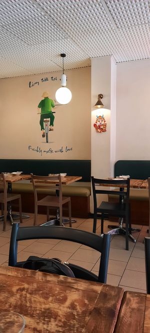 Decor inside at Golden Lotus Vegan in Newtown