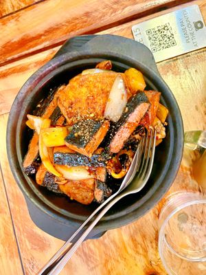 Vegan Fried Fish in Clay Pot (Cá Kho Tộ )  at Golden Lotus Vegan in Newtown