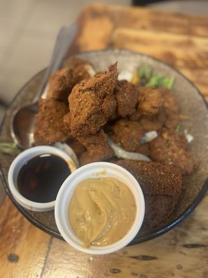 Vegan fried chicken  at Golden Lotus Vegan in Newtown
