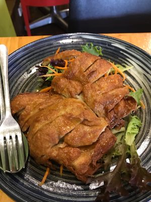Roast chicken at Golden Lotus Vegan in Newtown