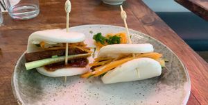 Duck Bao at Golden Lotus Vegan in Newtown