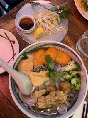 Tofu and Veggie Pho at Golden Lotus Vegan in Newtown