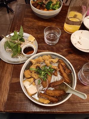 Vegan Chicken pho at Golden Lotus Vegan in Newtown