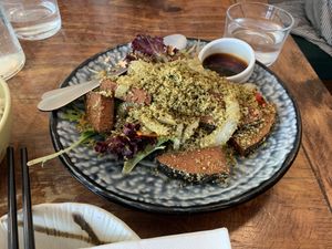 Fish lemongrass at Golden Lotus Vegan in Newtown