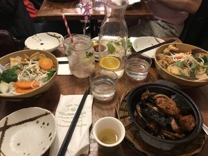 Mmmmm what a spread at Golden Lotus Vegan in Newtown