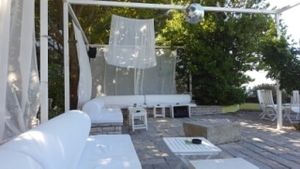 Beautiful seating  at Art of Raw at The Garden Lounge in Zadar