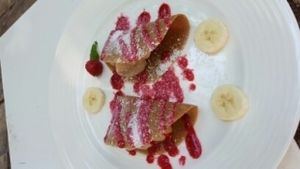 banana crepes  at Art of Raw at The Garden Lounge in Zadar