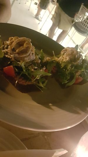 empanadas in low light at Art of Raw at The Garden Lounge in Zadar